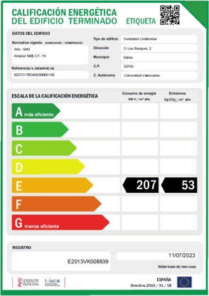 ficha certificado energético